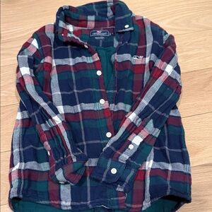 Vineyard Vines Kids Plaid Button-Down Shirt - Navy, Red, Green